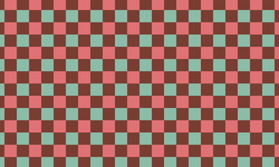 苺ミントチョコレートカラーのチェック柄格子縞バレンタインのベクトル背景シームレスパターン