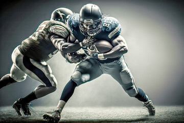 Illustration of American Football Abstrakt Hintergrund Cover Digital Art Generative AI 