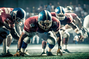 Illustration of American Football Abstrakt Hintergrund Cover Digital Art Generative AI 