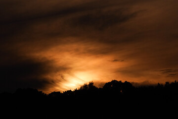 sunset in the mountains