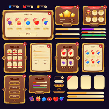 game ui template elegant and colorful