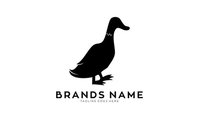 Duck simple illustration vector logo