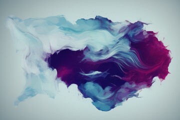 Abstract swirling blue and white paint, Generated by AI