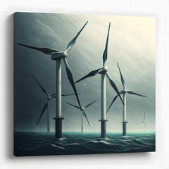 Windturbines on the ocean realistic