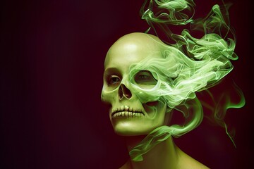 Smoke turns woman into skeleton, smoking kills
