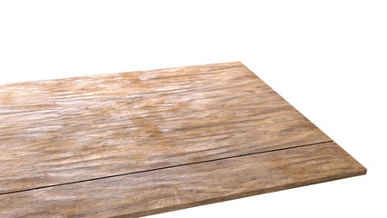 wooden empty table top boards with blurred cloud sky background