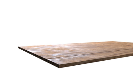wooden empty table top boards with blurred cloud sky background