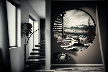Interior design of a modern room