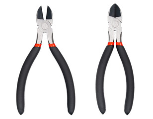 Nippers or diagonal cutting pliers. Wire cutter or flush nippers. Side cutting pliers for electric...