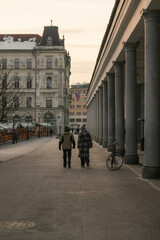 people walking in the city