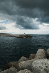 old pier on the coast