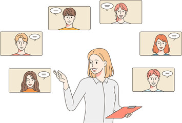 Businesswoman choose candidate for job vacancy