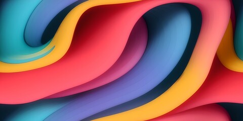 Smooth wave flowing rainbow gradient background 3D, liquid abstract wallpaper design. 