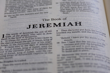 title page from the book of Jeremiah in the bible or torah for faith, christian, jew, jewish,...