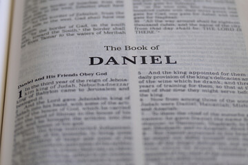 title page from the book of Daniel in the bible or torah for faith, christian, jew, jewish, hebrew,...