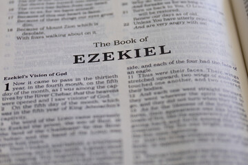 title page from the book of Ezekiel in the bible or torah for faith, christian, jew, jewish,...