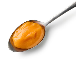 spoon of vegetable puree
