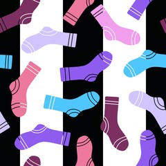 Warm clothes seamless ornaments socks pattern for wrapping paper and kids clothes print and fabrics and linens