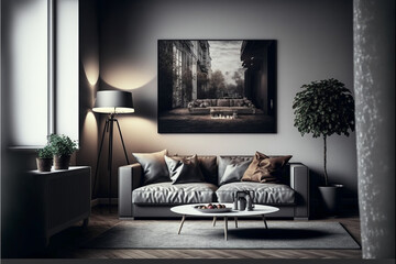 Interior design of a modern room