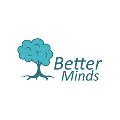 Better Mind Logo Design Template with mind icon and a tree. Perfect for business, company, restaurant, mobile, app, etc.