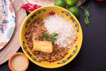 Peru traditional comfort food buffet table