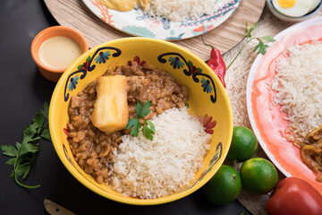 Peru traditional comfort food buffet table