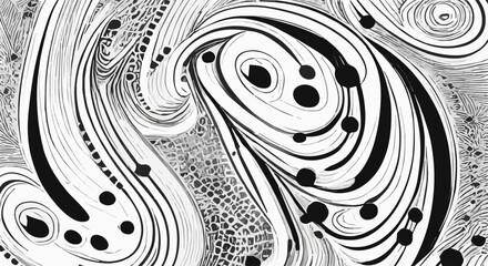 black and white vector template with crystals