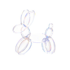 Dog balloon illustration. Dog clear balloon. Cute bubble animal dog.
