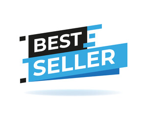 Best seller label. Sale banner template, Vector illustration