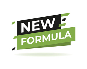 New formula banner sign. new formula speech bubble label