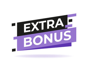 Vector Illustration Extra Bonus Banner Paper Speech Bubble