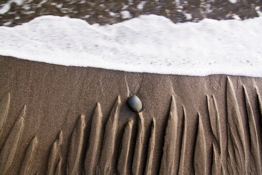 Patterns in the sand, Second Beach, Olympic National Park, Washington (blurred motion).