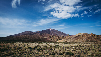 Along the road in Teide National Park, Tenerife, Spain.