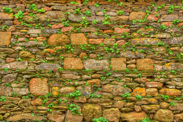 Joli mur de pierres en granit - Bretagne France
