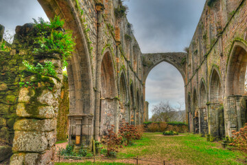 Fototapeta na wymiar L'abbaye de Beauport dans la baie de Paimpol - Bretagne France