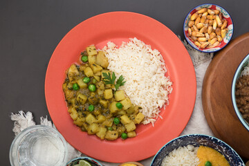 Peru traditional comfort food buffet table