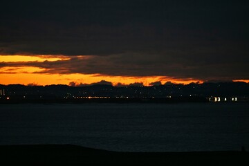 Obraz premium Dawn spectacle. A moving magic hour before sunrise.