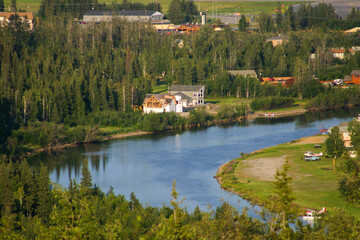 Fototapeta premium The Chena River Running Through Fairbanks, Alaska