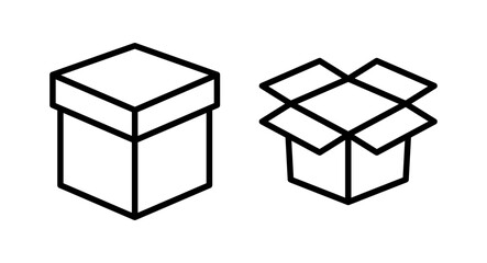 Box icon vector illustration. box sign and symbol, parcel, package