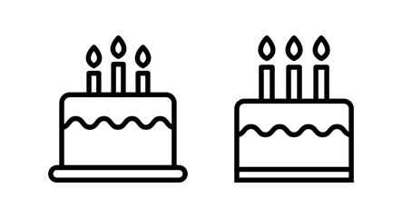 Cake icon vector illustration. Cake sign and symbol. Birthday cake icon