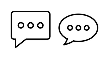 Chat icon vector illustration. speech bubble sign and symbol. comment icon. message - obrazy, fototapety, plakaty