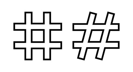 Hashtag icon vector illustration. hashtag sign and symbol
