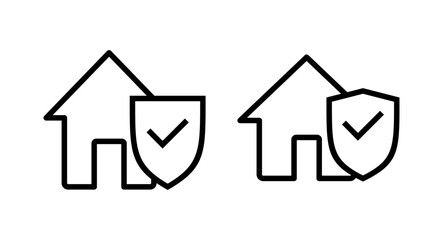 home insurance icon vector illustration. home protection sign and symbol