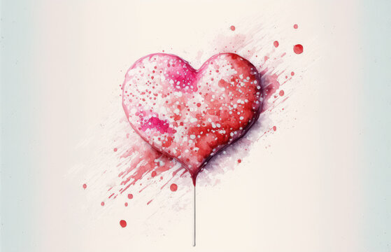colorful valentine's day illustraion, generative ai