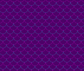 Mermaid tailpattern. Fish skin texture. Background for girl fabric, textile design, wrapping paper, swimwear or wallpaper. Color mermaid tail purple background with  fish scale underwater.  © Tanita