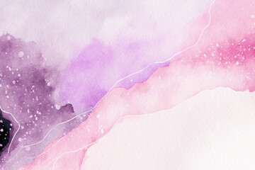 Fototapeta premium Abstract watercolor background. Purple and pink watercolor texture. Artistic digital wallpaper.