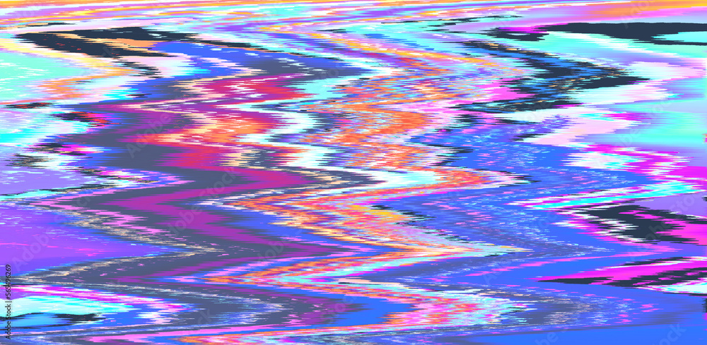 Poster Severe Static Noise like in old VHS video tape. Abstract background with flickers and random pixel pattern.