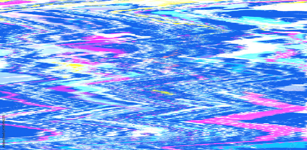 Poster Severe Static Noise like in old VHS video tape. Abstract background with flickers and random pixel pattern.