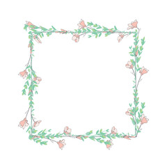 Square Floral Wreath