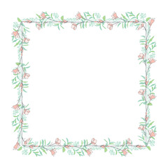 Square Floral Wreath